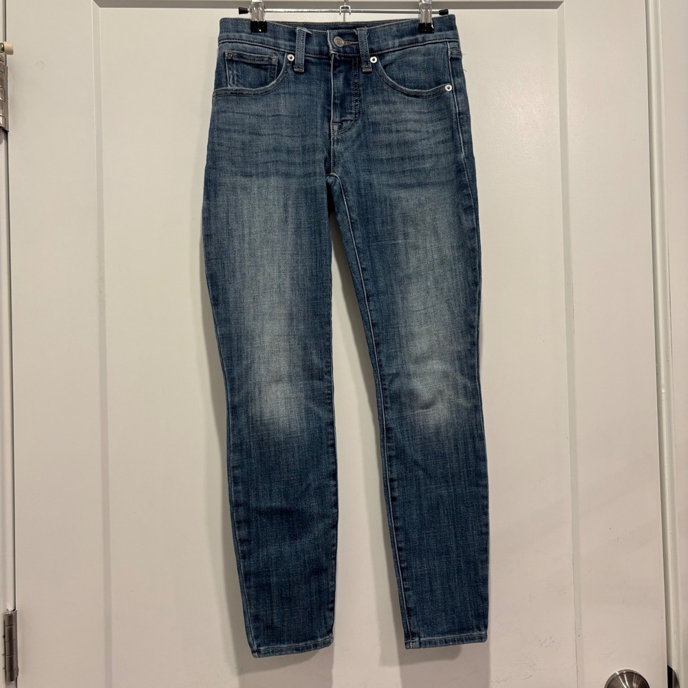 Lucky Brand Ava Mid Rise Skinny Jeans Medium Wash Ankle Denim Size 0 25